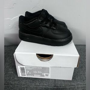 TODDLER NIKE FORCE 1 LOW EASYON BLACK- SIZE 7c